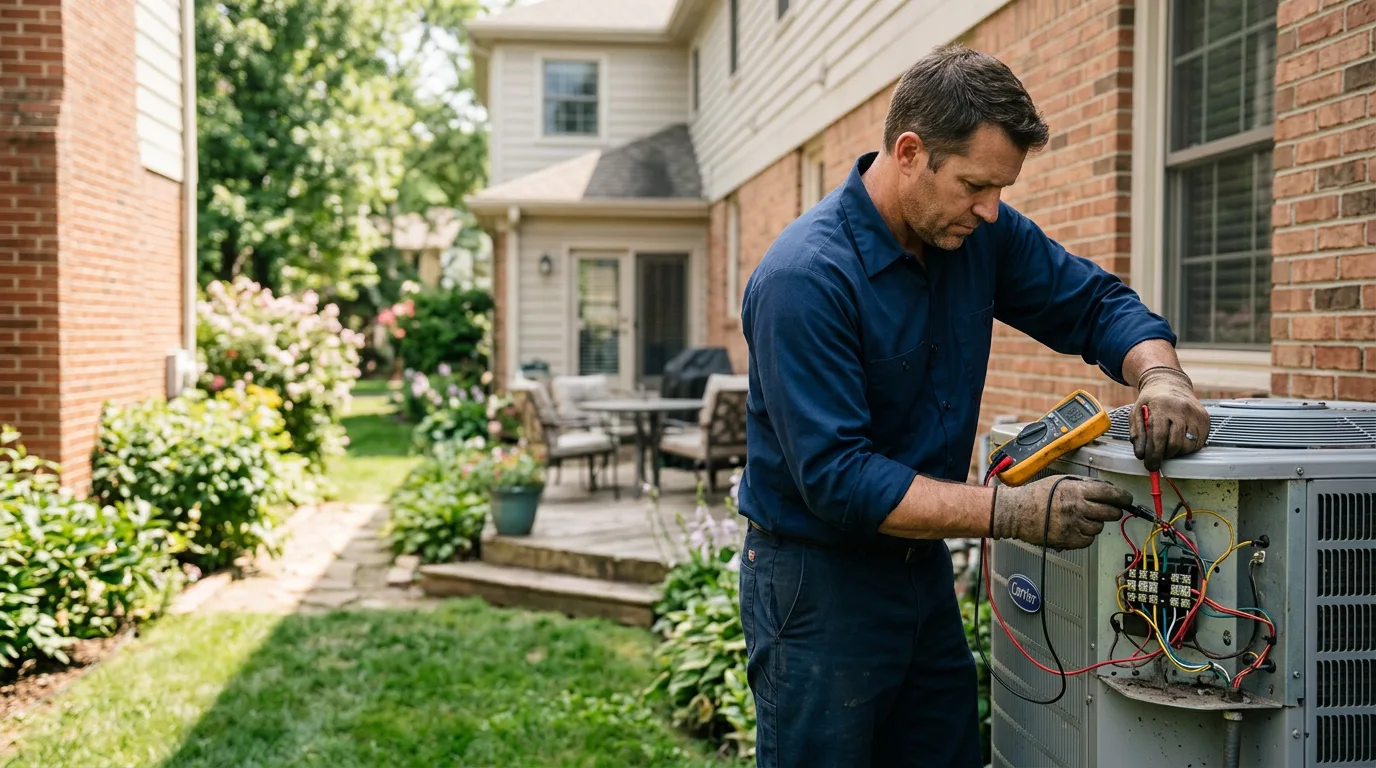 HVAC technician working near Burlington, IA